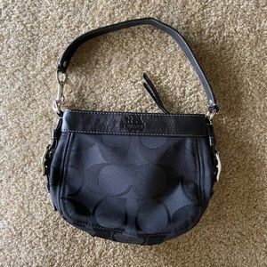 Authentic small black Coach shoulder bag